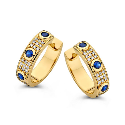 gouden-klapoorringen-met-diamanten-0-24-crt-en-blauwe-saffier-0-50-crt