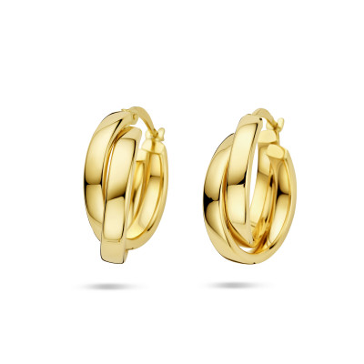gouden-oorringen-met-glanzende-gelaagde-structuur-6-5-mm-breed-hoogte-21-mm-scharniersluiting