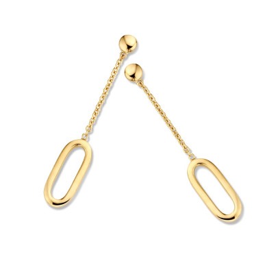 gouden-oorstekers-met-ovale-hanger-40-mm