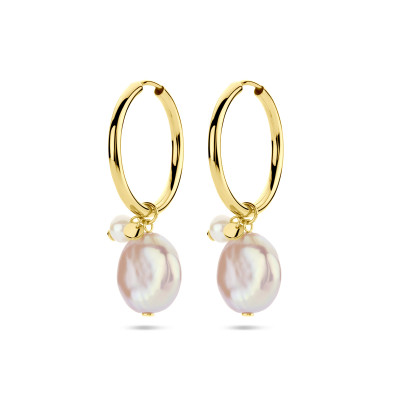 gouden-parel-oorbellen-roze-glanzend-13-5-mm-gehalte-14-karaat