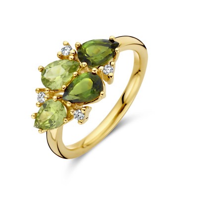 gouden-ring-met-groene-toermalijn-peridoot-en-diamant-0-06-crt