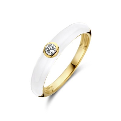 gouden-ring-met-wit-emaille-en-een-diamant-0-10-crt