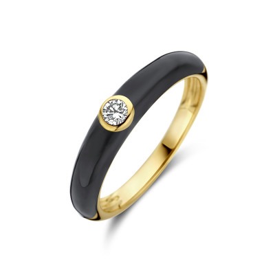 gouden-ring-met-zwart-emaille-en-een-diamant-0-10-crt