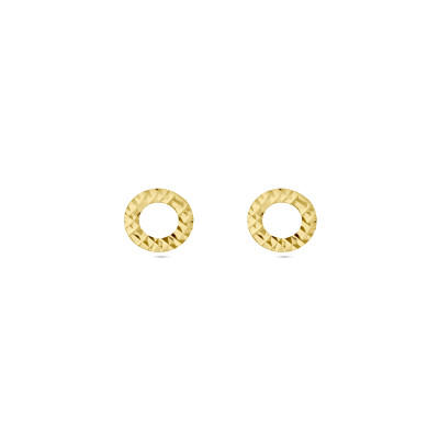 gouden-ronde-oorknopjes-met-gehamerd-oppervlak/variant/diameter-10-mm