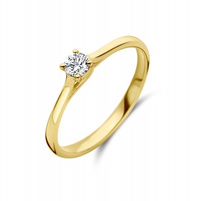gouden-solitaire-ring-met-diamant-0-15-crt-3-5-mm