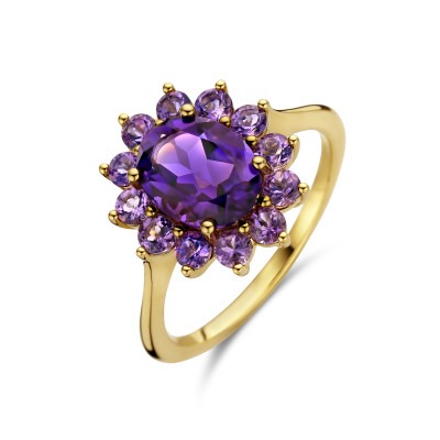 gouden-vintage-stijl-ring-met-paarse-amethist-in-bloemvorm-15-mm