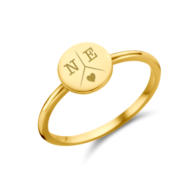 Unisex ring gouden eerste ring .monogram ring Gouden monogram ring gepersonaliseerde sieraden Mannen eerste ring Gepersonaliseerde ring Sieraden Ringen Zegelringen 