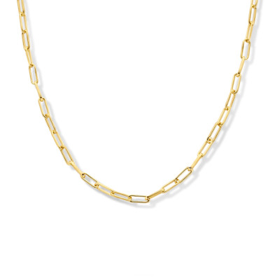 goudkleurige-paperclip-schakelketting-glanzend-voor-dames-2-3-mm-breed-lengte-41-45-cm
