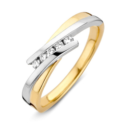 moderne-bicolor-damesring-met-vijf-diamanten-0-10-crt
