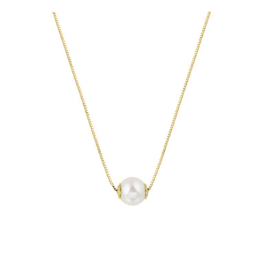 Gouden collier met hanger parel