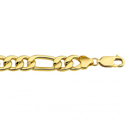 Mooie schakelarmband van goud figaro schakel 8 mm