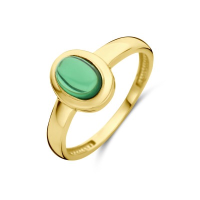 ovale-gouden-ring-met-synthetische-groene-smaragd
