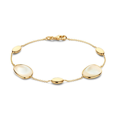 schakelarmband-van-14-karaat-goud-met-parelmoer-en-ovalen-lengte-19-cm