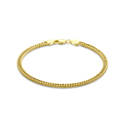 zilgold-armband-met-gourmet-schakels-massief-glanzend-3-8-mm-breed-lengte-19-cm