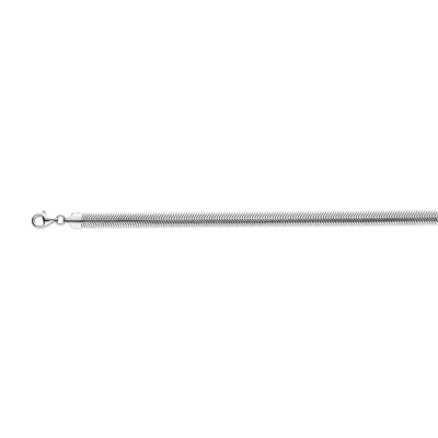 Zilveren armband met slangen schakel glanzend gerhodineerd 6.3 mm breed
