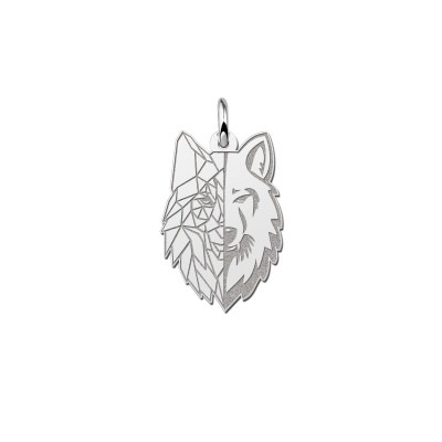 zilveren-halve-geometrische-wolf-hanger
