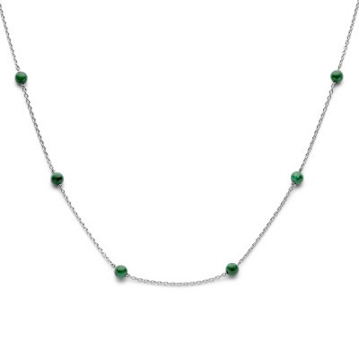 zilveren-ketting-met-groene-malachiet-bolletjes-5-mm-lengte-42-45-cm