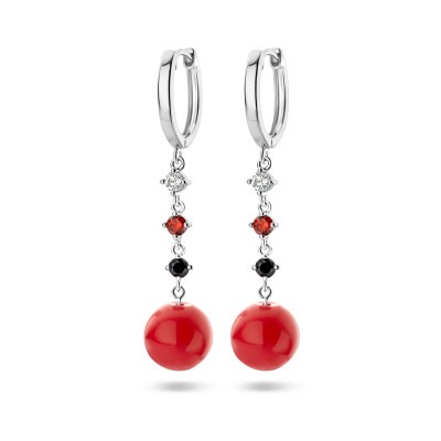 zilveren-oorhangers-met-rode-kleurstenen-bolletjes-en-gekleurde-zirkonia-s-46-mm