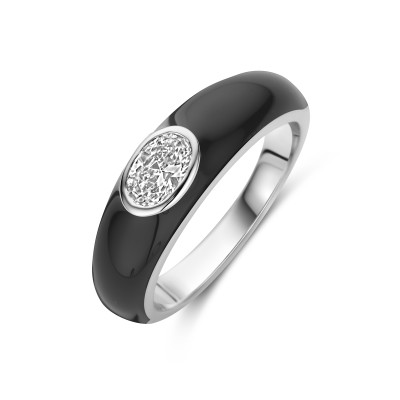 zilveren-ring-met-ovale-transparante-zirkonia-en-zwarte-emaille-6-5-mm-breed