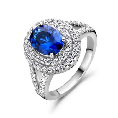 zilveren-vintage-stijl-ring-met-blauwe-en-transparante-zirkonia-s-ovaal-en-halo-gezet