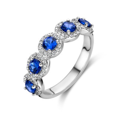 zilveren-vintage-stijl-ring-met-vijf-rondjes-blauwe-en-transparante-zirkonia-s-6-mm-breed