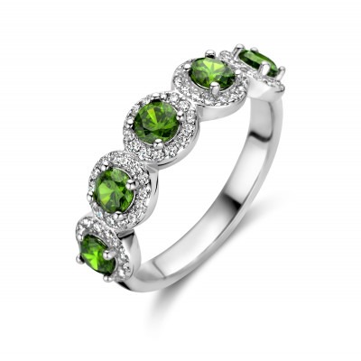 zilveren-vintage-stijl-ring-met-vijf-rondjes-groene-en-transparante-zirkonia-s-6-mm-breed