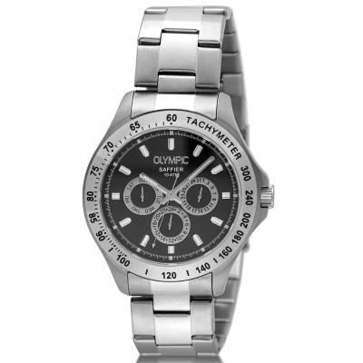 olympic-jeffrey-ol89hss049-herenhorloge-zwart-met-stalen-band-rond-o-42-mm