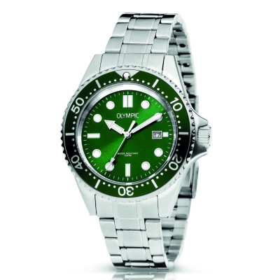 olympic-kai-ol72hss292-herenhorloge-staal-met-groene-wijzerplaat-o-42-mm
