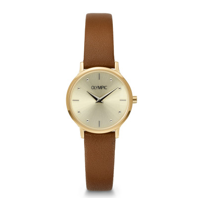 olympic-lina-ol82ddl002b-goudkleurig-dameshorloge-met-bruine-leren-band-o-26-mm