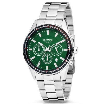olympic-mason-ol72hss288-herenhorloge-stalen-schakelband-met-groene-wijzerplaat-rond-o-44-mm