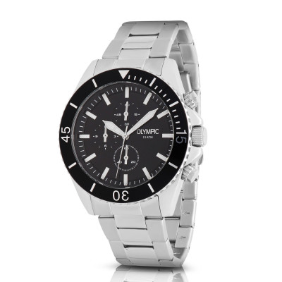 olympic-paul-ol89hss054-herenhorloge-zwart-met-stalen-band-rond-diameter-43-mm