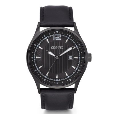 olympic-senne-ol75hzl001-herenhorloge-van-staal-met-zwarte-leren-band-o-43-mm