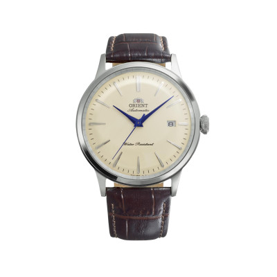 orient-bambino-ra-ac0033y30b-herenhorloge-met-bruine-leren-band-en-beige-wijzerplaat-41-mm