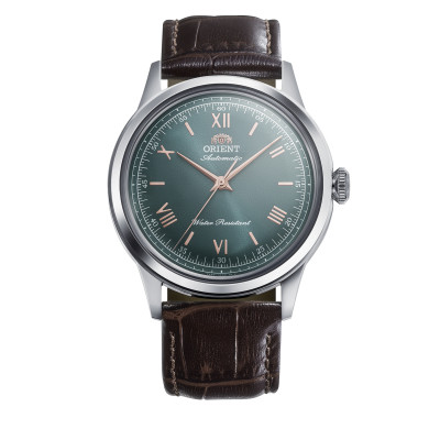 orient-bambino-ra-bb0001e30b-herenhorloge-met-groene-wijzerplaat-en-lederen-band