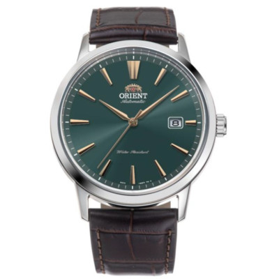 orient-ra-ac0f13e-herenhorloge-met-groene-wijzerplaat-en-bruine-leren-band-42-mm