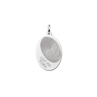 zilveren-ovale-hanger-met-vingerafdruk-en-eigen-tekst