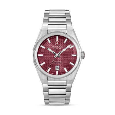 Swiss Military Hanowa Avalanche 735 SMWGL0007401 automatisch horloge rood en zilverkleurig - Ø 41 mm