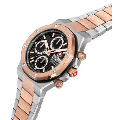 swiss-military-hanowa-damask-legends-smwgl0007060-bicolor-horloge-staal-en-rose-plated-met-chronograaf