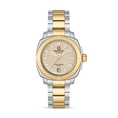 swiss-military-hanowa-sirius-smwgh0006560-quartz-horloge-bicolor-met-goudkleurige-wijzerplaat-40-mm