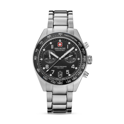 Swiss Military Hanowa Spitfire SMWGI0007701 herenhorloge met zwarte wijzerplaat en chronograaf - Ø 43 mm