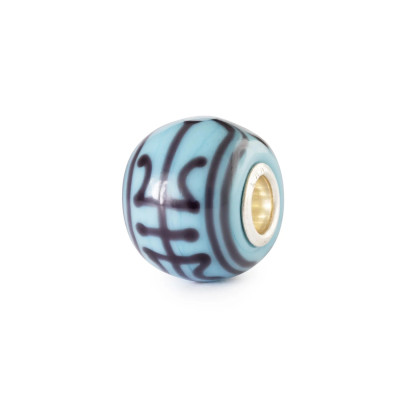 Trollbeads TGLBE-30185 blauwe Vaderdag kraal Voor het leven met Longevity symbool