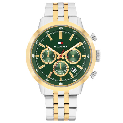 tommy-hilfiger-kent-th1710754-herenhorloge-bicolor-met-groene-wijzerplaat-o-43-mm