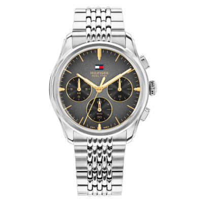Tommy Hilfiger The Empire TH1710812 stalen herenhorloge met grijze wijzerplaat en dual time - Ø 38 mm