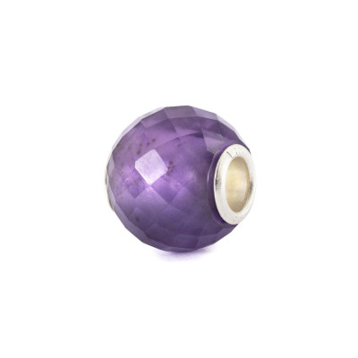 Trollbeads TSTBE-00051 Paars zilveren kraal met amethist