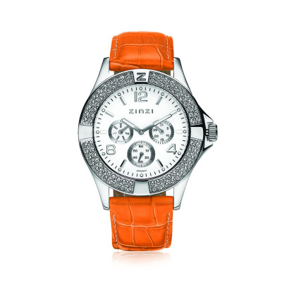 zinzi-uno12-zilverkleurig-stalen-dameshorloge-met-oranje-leren-band-o-44-mm