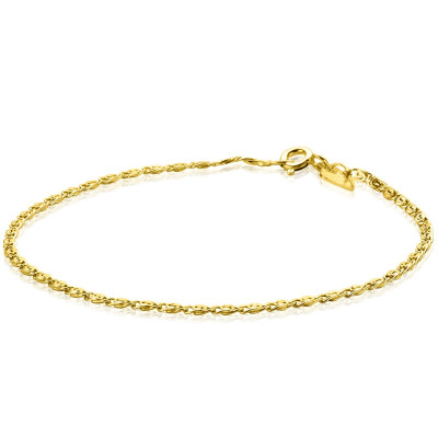 Zinzi ZGA295 14-karaat gouden fantasie schakelarmband 1.6 mm breed - Lengte 18 cm