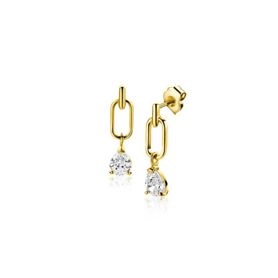 zinzi-zgo548-14-karaat-gouden-oorhangers-met-ovale-schakel-en-zirkonia-3-2-mm-breed-hoogte-12-mm