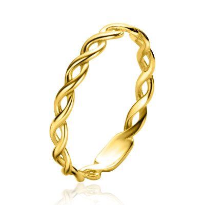 Zinzi ZGR367 gouden schakelring met infinity-patroon 2.5 mm breed