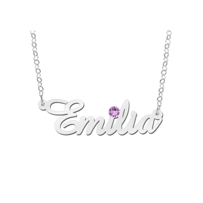 zilveren-naamketting-met-geboortesteen-model-emilia