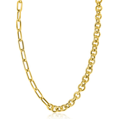 zinzi-chain-zic2477g-gold-plated-jasseron-schakelketting-8-5-mm-breed-lengte-45-cm